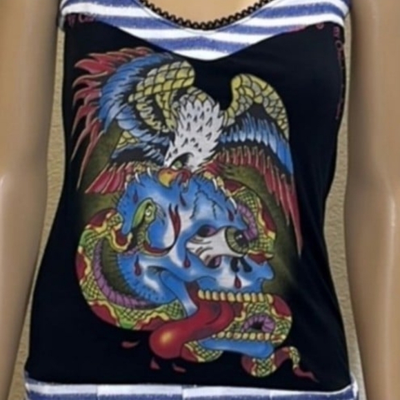TRADE ONLY Signed Christian Audigier designs corset top light boning FINAL$ - Picture 2 of 10